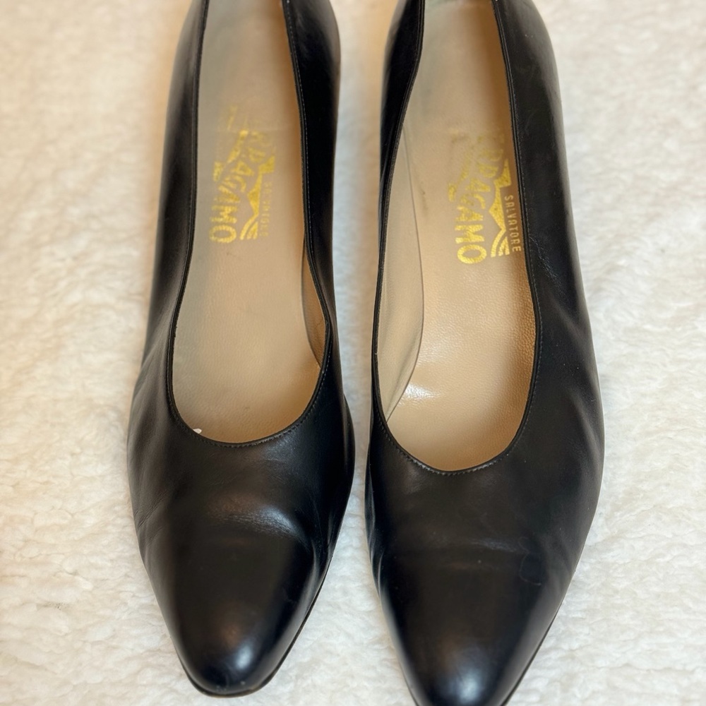 Salvatore Ferragamo Black Leather Women’s Heels